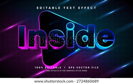 editable inside vector text effect with modern style
