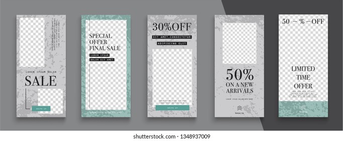 Сommercial editable Instagram Stories template. Design  for social media.