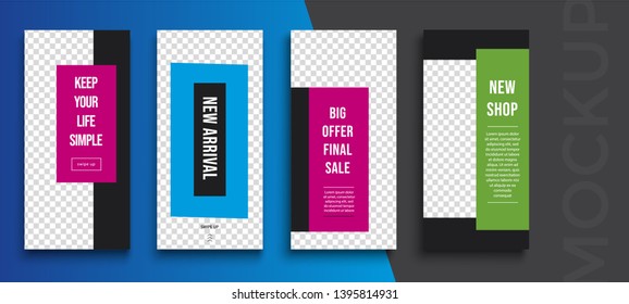 Сommercial editable Instagram Stories template. Design  for social media.