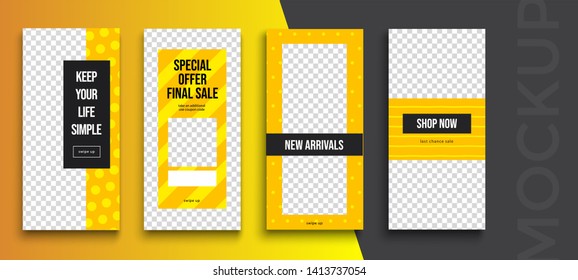 Сommercial editable Instagram Stories template. Design  for social media.