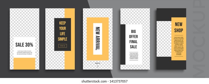 Сommercial editable Instagram Stories template. Design  for social media.