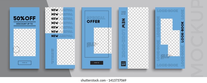 Сommercial editable Instagram Stories template. Design  for social media.