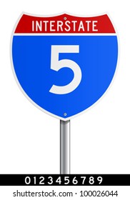 Editable Interstate Sign