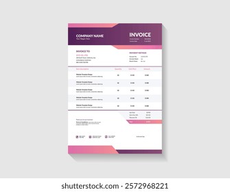 Editable Invoice Design - Easy to Customize