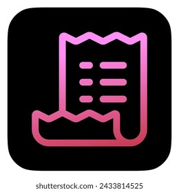 Editable invoice, shopping list vector icon. Part of a big icon set family. Perfect for web and app interfaces, presentations, infographics, etc