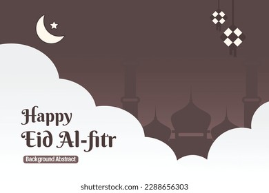 editable islamic day sale poster template. with ornaments of paper cut, mosque, moon, stars, and diamonds. Design for banners, greeting cards, social media and web. Vector illustration