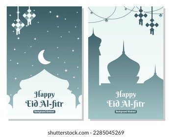 editable islamic sale poster template. with diamond ornaments, moon, stars and the silhouette of a mosque. Design for banner, social media, greeting card and web. Islamic holiday vector illustration