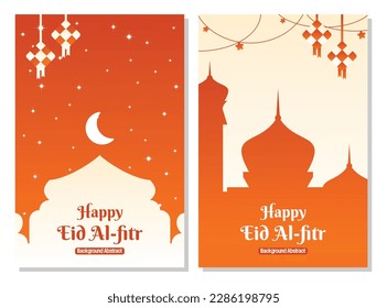 editable islamic sale poster template. with diamond ornaments, moon, stars and the silhouette of a mosque. Design for banner, social media, greeting card and web. Islamic holiday vector illustration