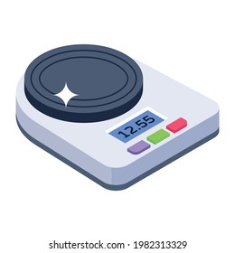Diseño isométrico editable del icono de balance eléctrico