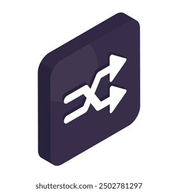 Editable isometric design of shuffle arrows