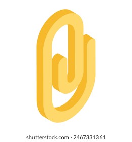 Vector de diseño isométrico editable de clip de papel