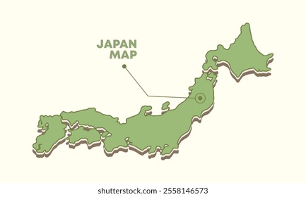 Editable Japan map vector illustration for infographics, presentations, graphic design, education, marketing, and creative projects