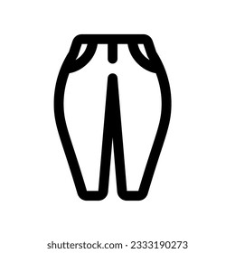 jeans editables, icono del vector del denim. Ropa, moda, vestimenta. Parte de una familia de iconos grandes. Perfecto para interfaces web y de aplicaciones, presentaciones, infografías, etc