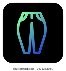 Editierbare Jeans, Jeansvektor-Symbol. Kleidung, Mode, Bekleidung. Teil einer großen Icon-Set-Familie. Perfekt für Web- und App-Schnittstellen, Präsentationen, Infografiken usw