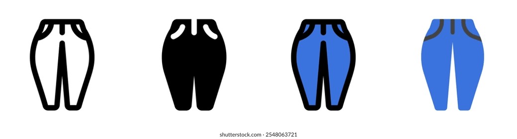 Editable jeans, denim vector icon. Clothing, fashion, apparel. Part of a big icon set family. Perfect for web and app interfaces, presentations, infographics, etc