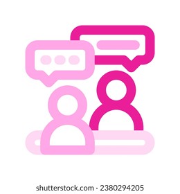 Entrevista de trabajo editable, consulta, consultoría, icono de vector de servicio. Negocios, trabajo, trabajo, oficina. Parte de una familia de iconos grandes. Perfecto para interfaces web y de aplicaciones, presentaciones, infografías, etc