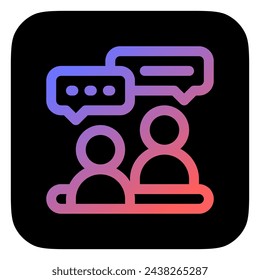 Entrevista de trabajo editable, consulta, consultoría, icono de vector de servicio. Negocios, trabajo, trabajo, oficina. Parte de una gran familia de iconos. Perfecto para interfaces web y aplicaciones, presentaciones, infografías, etc
