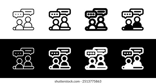 Ícone de vetor de serviço, consultoria, entrevista de emprego editável. Negócios, trabalho, trabalho, escritório. Parte de uma grande família de conjuntos de ícones. Perfeito para interfaces web e app, apresentações, infográficos, etc