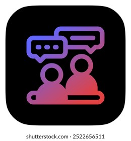 Entrevista de trabajo editable, consultoría, consultoría, ícono de Vector de servicio. Negocios, trabajo, trabajo, oficina. Parte de una gran familia de iconos. Perfecto para interfaces de Web y App, presentaciones, infografías, etc