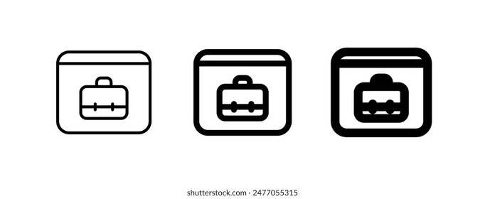 Editable job search, website, briefcase, online portfolio vector icon. Business, work, office. Part of a big icon set family. Perfect for web and app interfaces, presentations, infographics, etc