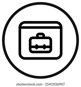 Editable job search, website, briefcase, online portfolio vector icon. Business, work, office. Part of a big icon set family. Perfect for web and app interfaces, presentations, infographics, etc
