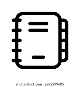 Editable journal, diary, notebook vector icon. Part of a big icon set family. Perfect for web and app interfaces, presentations, infographics, etc