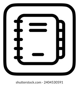 Editable journal, diary, notebook vector icon. Part of a big icon set family. Perfect for web and app interfaces, presentations, infographics, etc