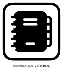 Editable journal, diary, notebook vector icon. Part of a big icon set family. Perfect for web and app interfaces, presentations, infographics, etc