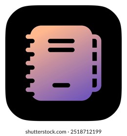Editable journal, diary, notebook vector icon. Part of a big icon set family. Perfect for web and app interfaces, presentations, infographics, etc