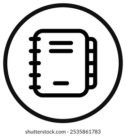 Editable journal, diary, notebook vector icon. Part of a big icon set family. Perfect for web and app interfaces, presentations, infographics, etc