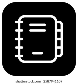 Editable journal, diary, notebook vector icon. Part of a big icon set family. Perfect for web and app interfaces, presentations, infographics, etc