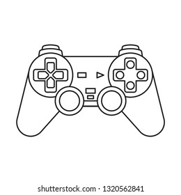 editable joystick outline vector icon, modern concept