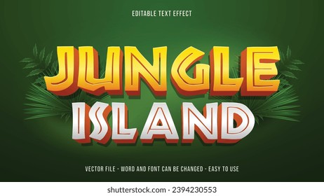 Editable jungle text effect, nature text theme suitable for business brand