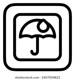 Editable keep from water sign vector icon. Shipping, delivery, e-commerce, transport, logistics. Part of a big icon set family. Perfect for web and app interfaces, presentations, infographics, etc