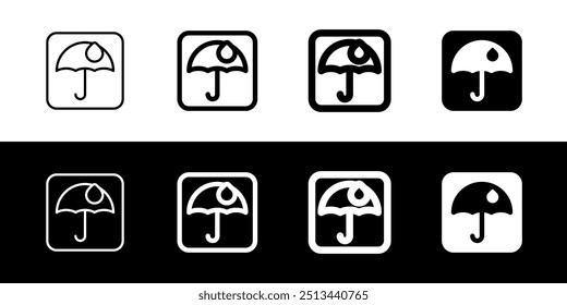 Editable keep from water sign vector icon. Shipping, delivery, e-commerce, transport, logistics. Part of a big icon set family. Perfect for web and app interfaces, presentations, infographics, etc