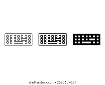 editable keyboard glyphs symbol design illustration isolated on transparent background