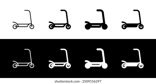 Editable kick scooter vector icon. Vehicles, transportation, travel. Part of a big icon set family. Perfect for web and app interfaces, presentations, infographics, etc