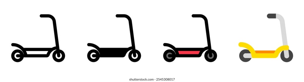 Editable kick scooter vector icon. Vehicles, transportation, travel. Part of a big icon set family. Perfect for web and app interfaces, presentations, infographics, etc