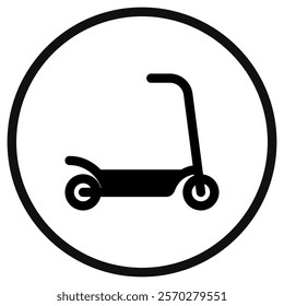 Editable kick scooter vector icon. Vehicles, transportation, travel. Part of a big icon set family. Perfect for web and app interfaces, presentations, infographics, etc