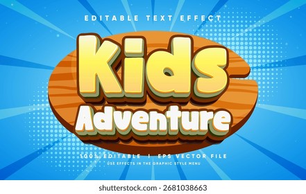 editable kids vector text effect with modern style