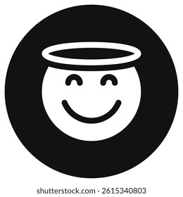 Editable kind, angelic face vector icon. Part of a big icon set family. Perfect for web and app interfaces, presentations, infographics, etc