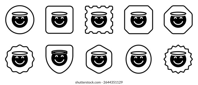 Editable kind, angelic face vector icon. Part of a big icon set family. Perfect for web and app interfaces, presentations, infographics, etc