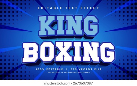 editable king boxing vector text effect with modern style
