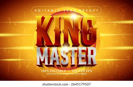 editable king master vector text effect with modern style design