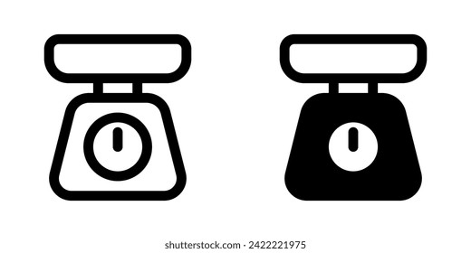 Editable kitchen scale vector icon. Bakery, cooking, appliances, kitchenware, food. Part of a big icon set family. Perfect for web and app interfaces, presentations, infographics, etc