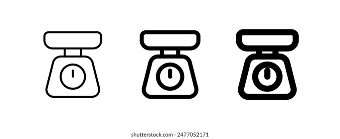 Editable kitchen scale vector icon. Bakery, cooking, appliances, kitchenware, food. Part of a big icon set family. Perfect for web and app interfaces, presentations, infographics, etc