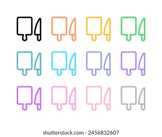 Editable knife, cutting mat vector icon. Part of a big icon set family. Perfect for web and app interfaces, presentations, infographics, etc