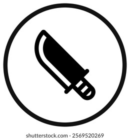 Editable knife, machete, hunting knife vector icon. Part of a big icon set family. Perfect for web and app interfaces, presentations, infographics, etc