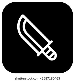 Editable knife, machete, hunting knife vector icon. Part of a big icon set family. Perfect for web and app interfaces, presentations, infographics, etc