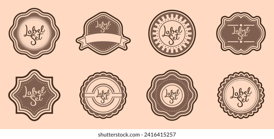 Editable labels and Logotypes design set. Retro Typography, Premium Quality design. Badges, Logos, Borders, Arrows, Ribbons, Icons.